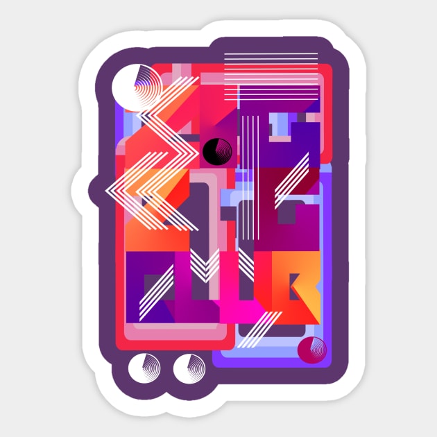 Abstract Digital Club Sticker by Tiggy Pop